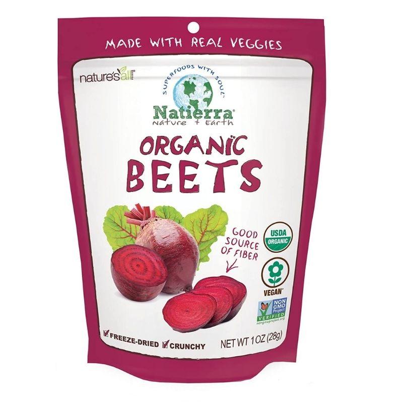 NATIERRA Nature’s All Foods Organic Freeze-Dried Beets | Non-GMO & Vegan | 1 Ounce