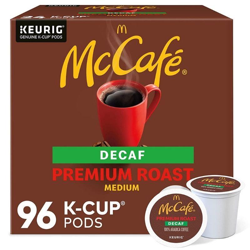 McCafé Premium Roast Decaf, Keurig Single Serve K-Cup Pods, Medium Roast Coffee Pods, 96 Count