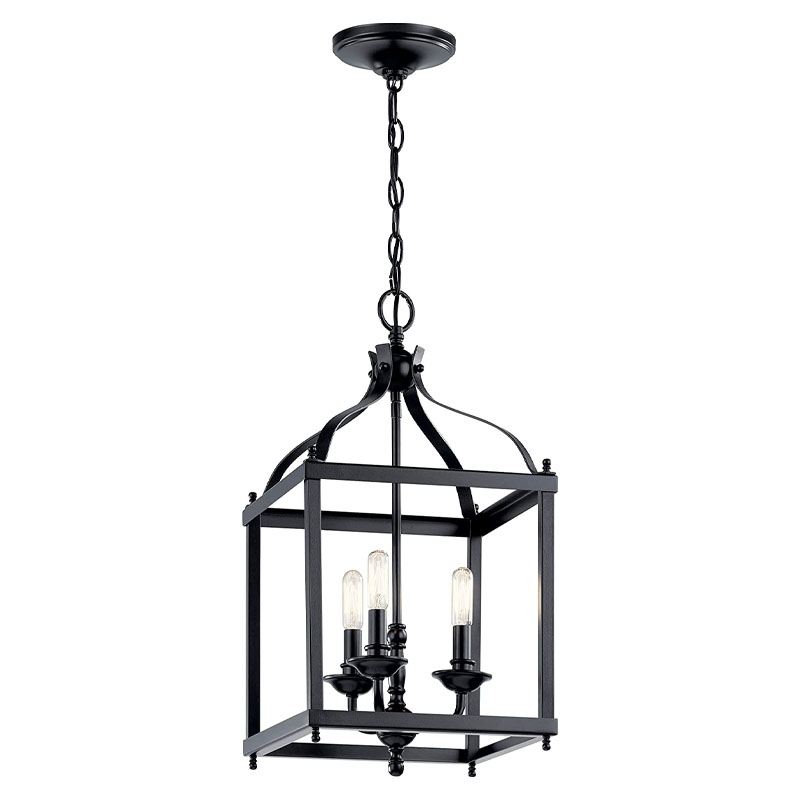 Kichler 42566BK Larkin Pendant, 3-Light 180 Total Watts, Black