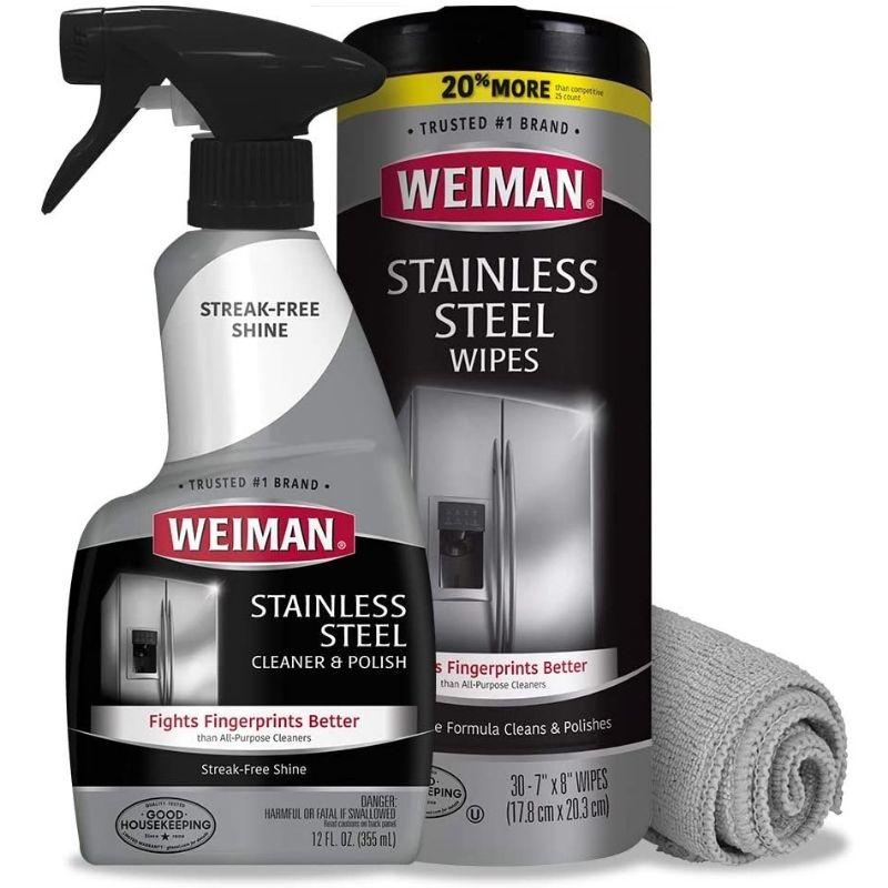 Weiman Stainless Steel Cleaner Kit – Fingerprint Resistant