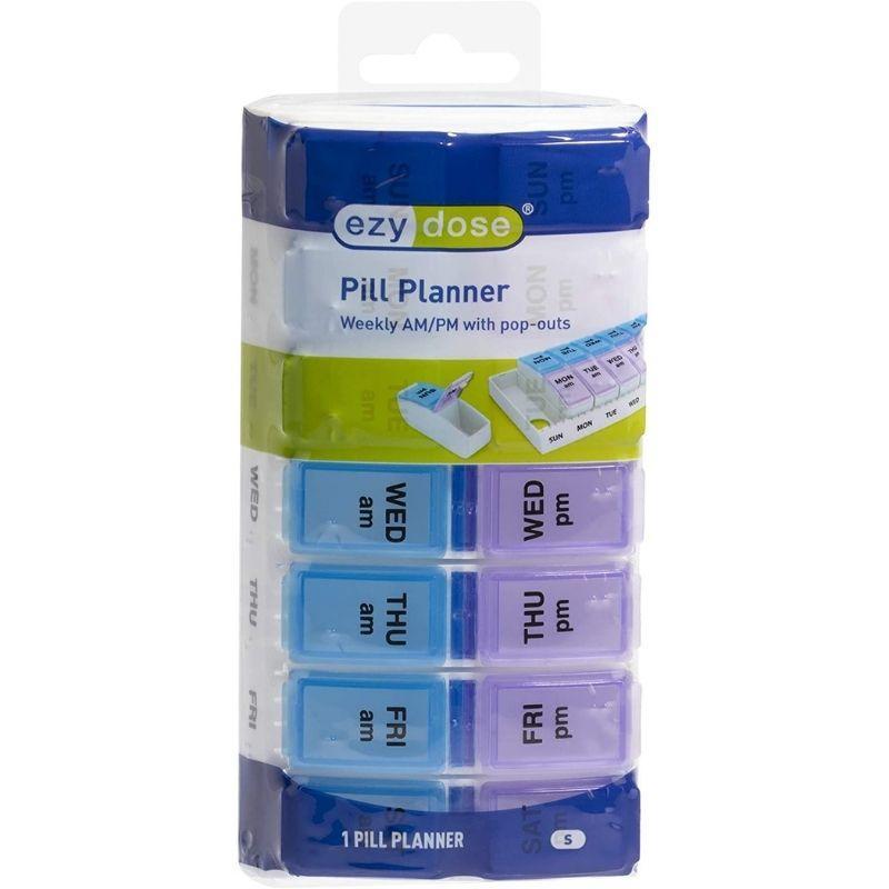 Ezy Dose Weekly AM/PM Travel Pill Organizer and Planner