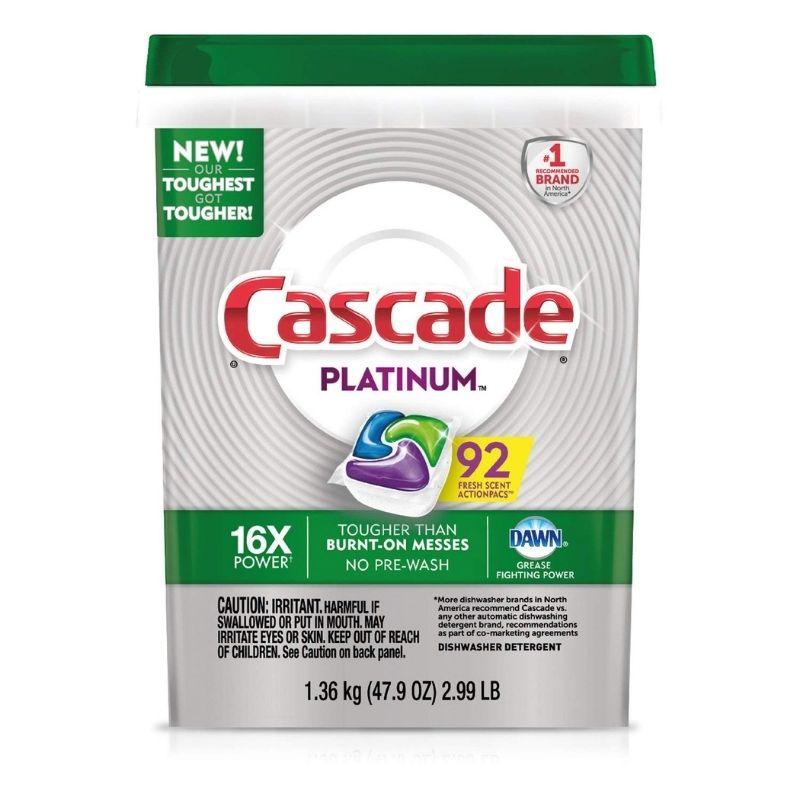 Cascade Platinum Dishwasher Detergent 92 Scent ActionPacs Net Wt 51.2 Ounce